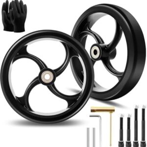 AUCT 19118 - 2-Pack 7 Inch Walker Wheels Replacement for Wheelchair & Drive Rollator