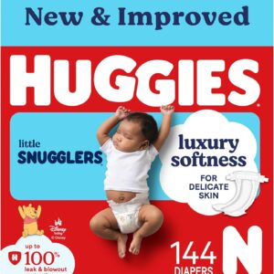 AUCT 19189 - $59 Huggies Size Newborn Diapers, Little Snugglers Baby Diapers, Size Newborn (up to 10 lb