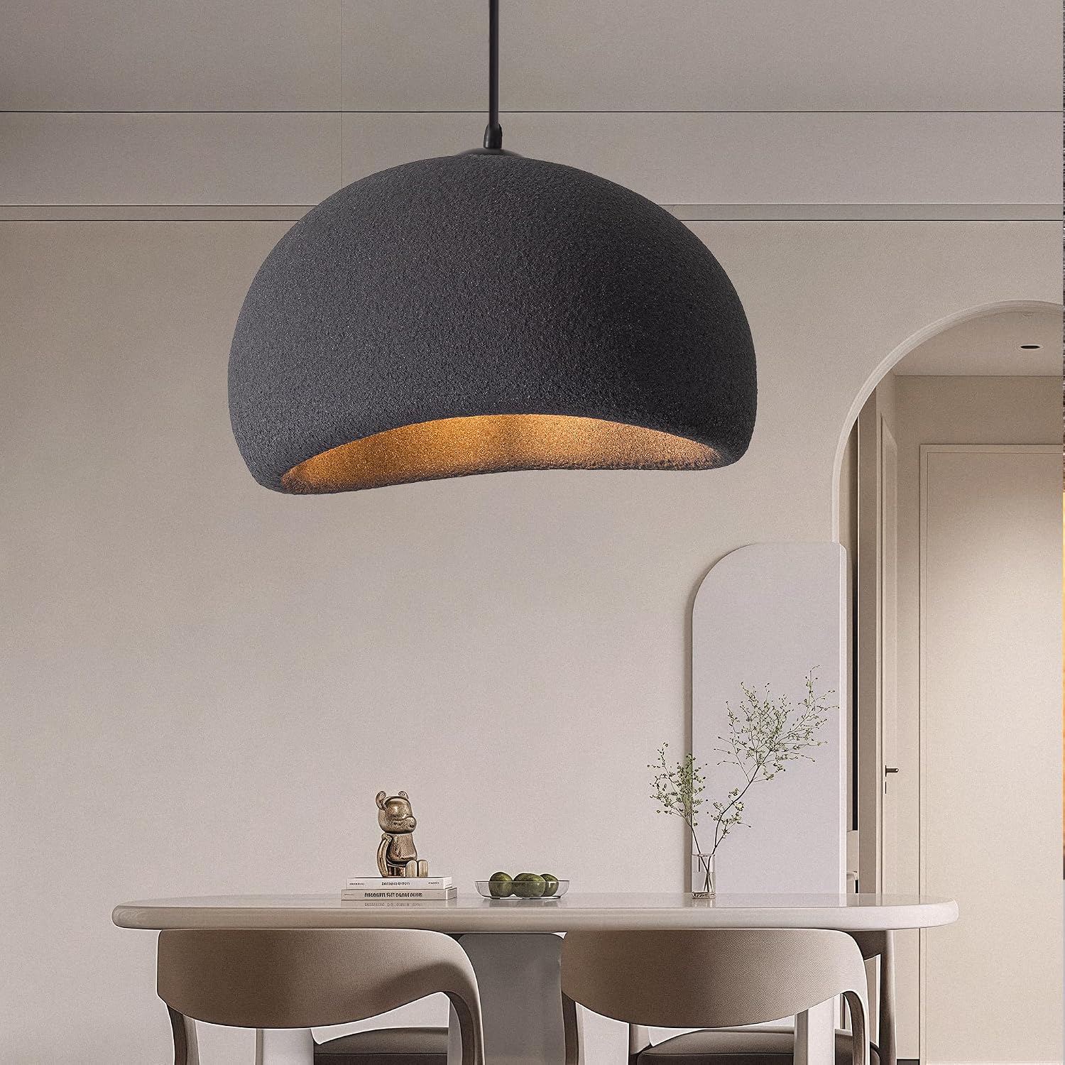 AUCT 19194 - $229 19.7 Inch Pendant Light Fixture for Kitchen Island Dining Room,Japanese Wabi-Sabi Sty