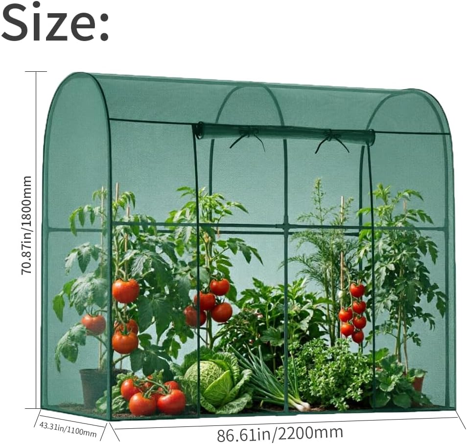 AUCT 18537 - $70 Crop Cages for Garden Plant, Plant Protection Tent with Zippered Door, Raised Bed Cove - Image 2