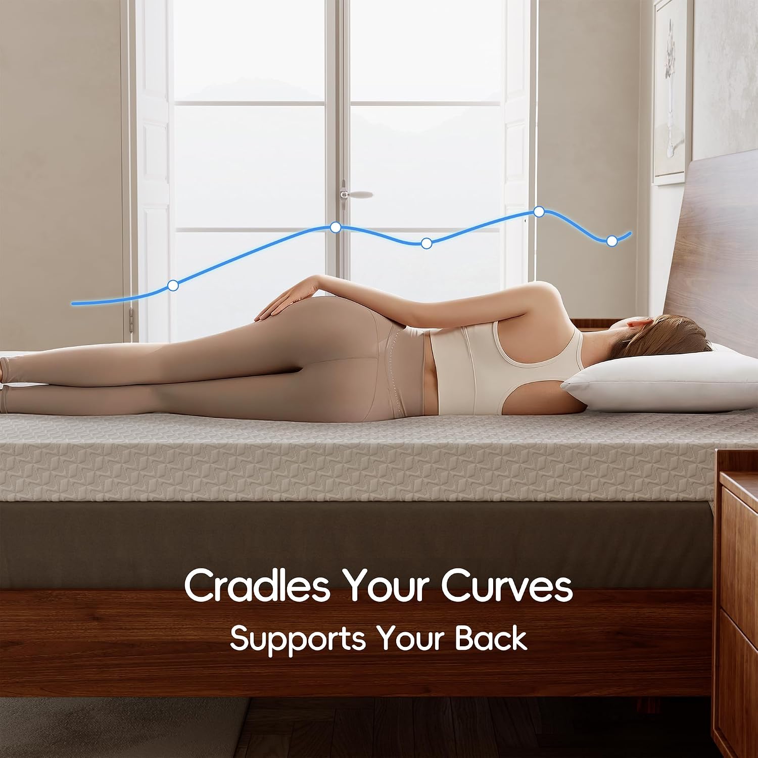 AUCT 18386 - $109 Ballad 3 Inch Gel Memory Foam Mattress Topper Full Size, High Density Cooling Pad wit - Image 3