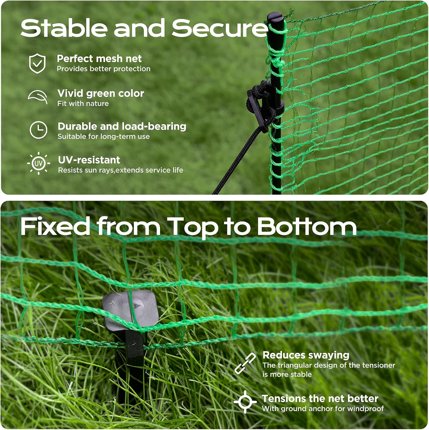 AUCT 17789 - $56 HIDALIFE Temporary Fence with Posts,3'x50' Safety Barrier for Dog Snow Plastic Mesh Fe - Image 4