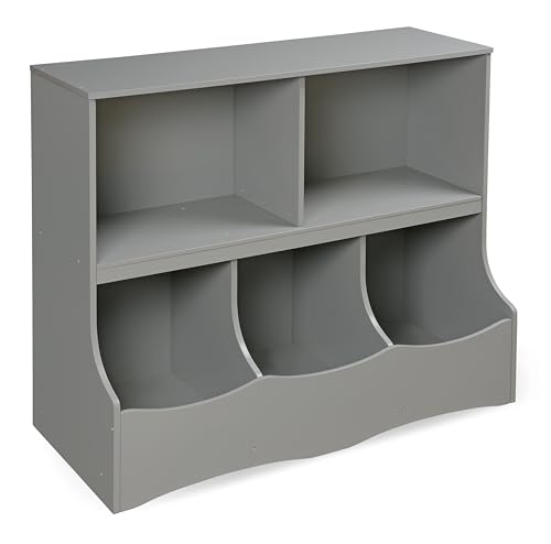 AUCT 19108 - $68 Badger Basket Multi-Bin Storage Cubby for Kids - Toy Organizer with 3 Cubbies, 2 Open