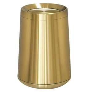 AUCT 18362 - $70 10 L/3 Gallen,Gold Small Trash Can for Bathroom,Brushed Stainless Steel Garbage Can wi