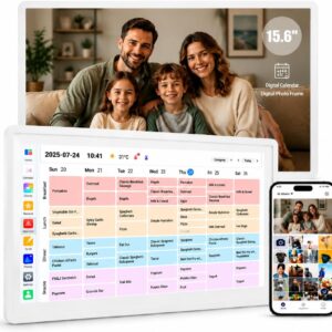 AUCT 18562 - $200 15.6" Digital Wall Calendar, No Subscription Smart Family Planner | 1920 x 1080 IPS T