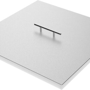 AUCT 19589 - $57 21"x21" 304 Stainless Steel Fire Pit Lid for 18" Square Fire Pit/Burner Pan