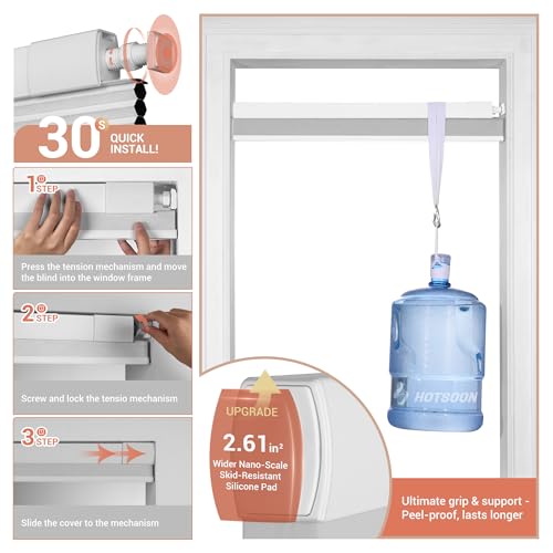 AUCT 19165 - No Drill Blackout Cellular Shades,White,32" W x 64" H - Image 2