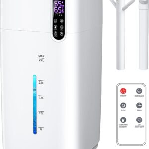 AUCT 19363 - $200 26L/5.7Gal Humidifier Large Room 3000 ft , Supersized Cool Mist, 38H Quiet Humidifier