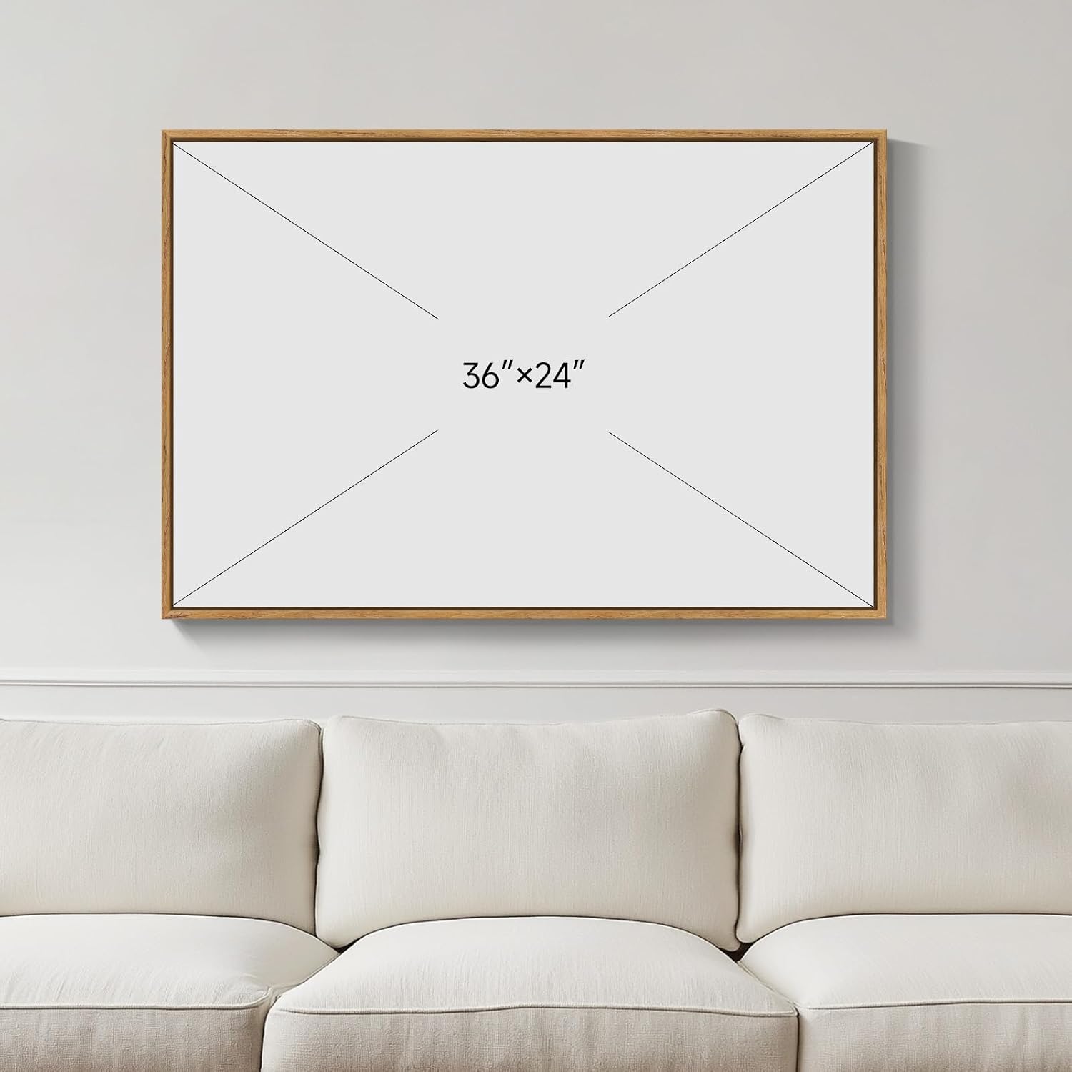 AUCT 18305 - $80 Framed Modern Neutral Beige Abstract Wall Art, Minimalist Canvas Prints Paintings for - Image 3