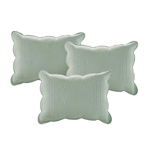 AUCT 18818 - $52 Madison Park Coastal Damask Quilted Daybed Cover Set, 6PC, 39"x75" - Image 3
