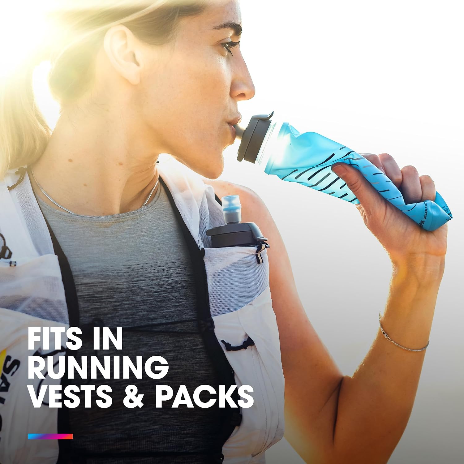 AUCT 19742 - HydraPak UltraFlask Speed - Collapsible Soft Flask Water Bottle for Hydration Vests and Ru - Image 3