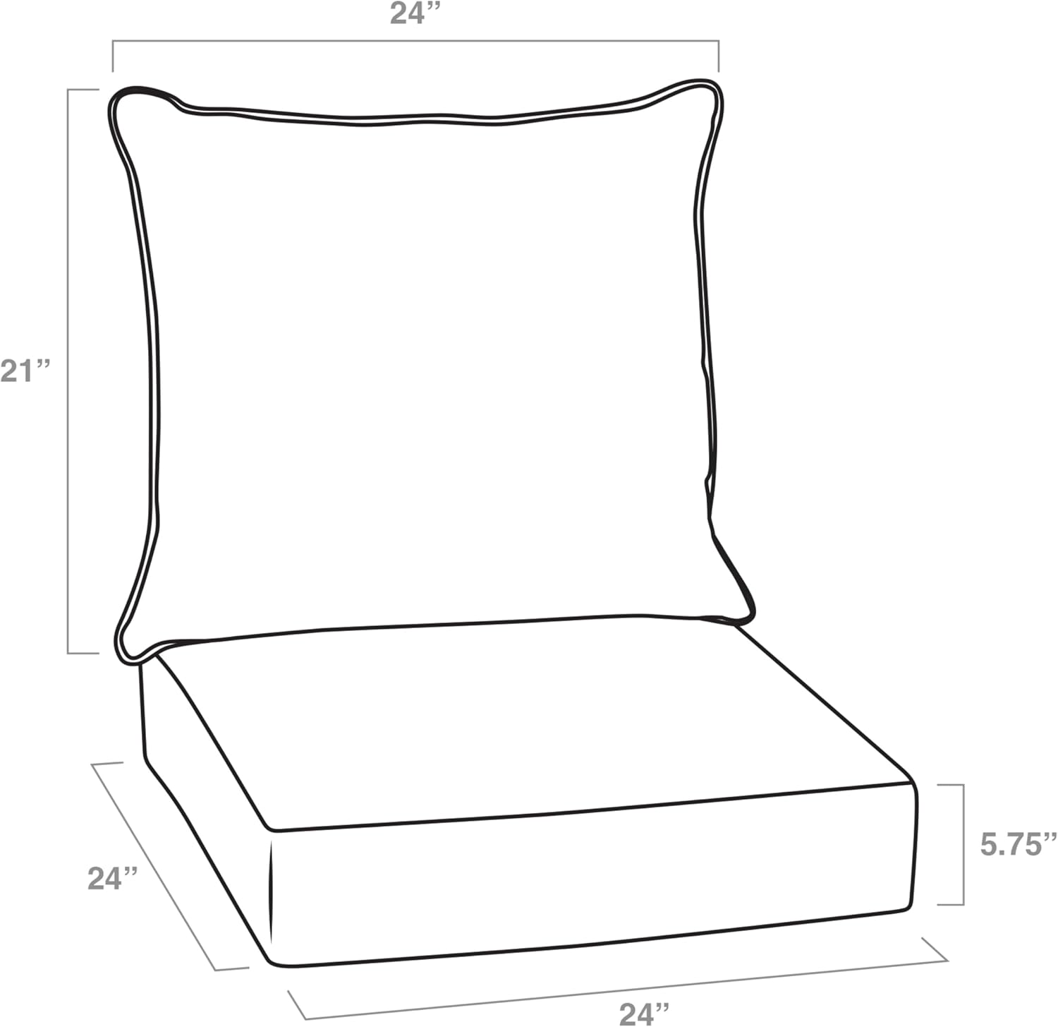 AUCT 18990 - Arden Outdoor Deep Seat Cushion Set, 24x24, Ruby Clarissa - Image 4