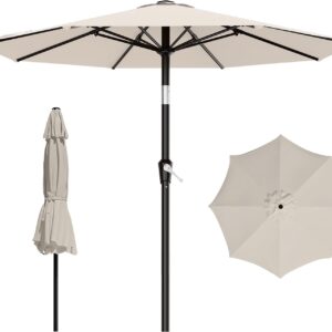 AUCT 17696 - $51 9 FT Patio Umbrella for Outdoor, Outdoor Table Umbrella with Push Button Tilt and Cran
