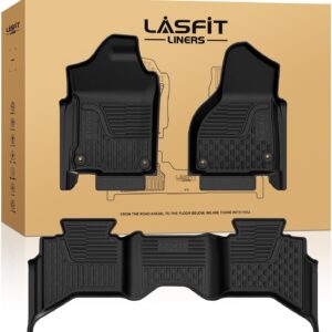 AUCT 18033 - $115 LASFIT Floor Mats for RAM 1500 2013-2018 & 1500 Classic 2019-2024 Quad Cab | Fits Buc