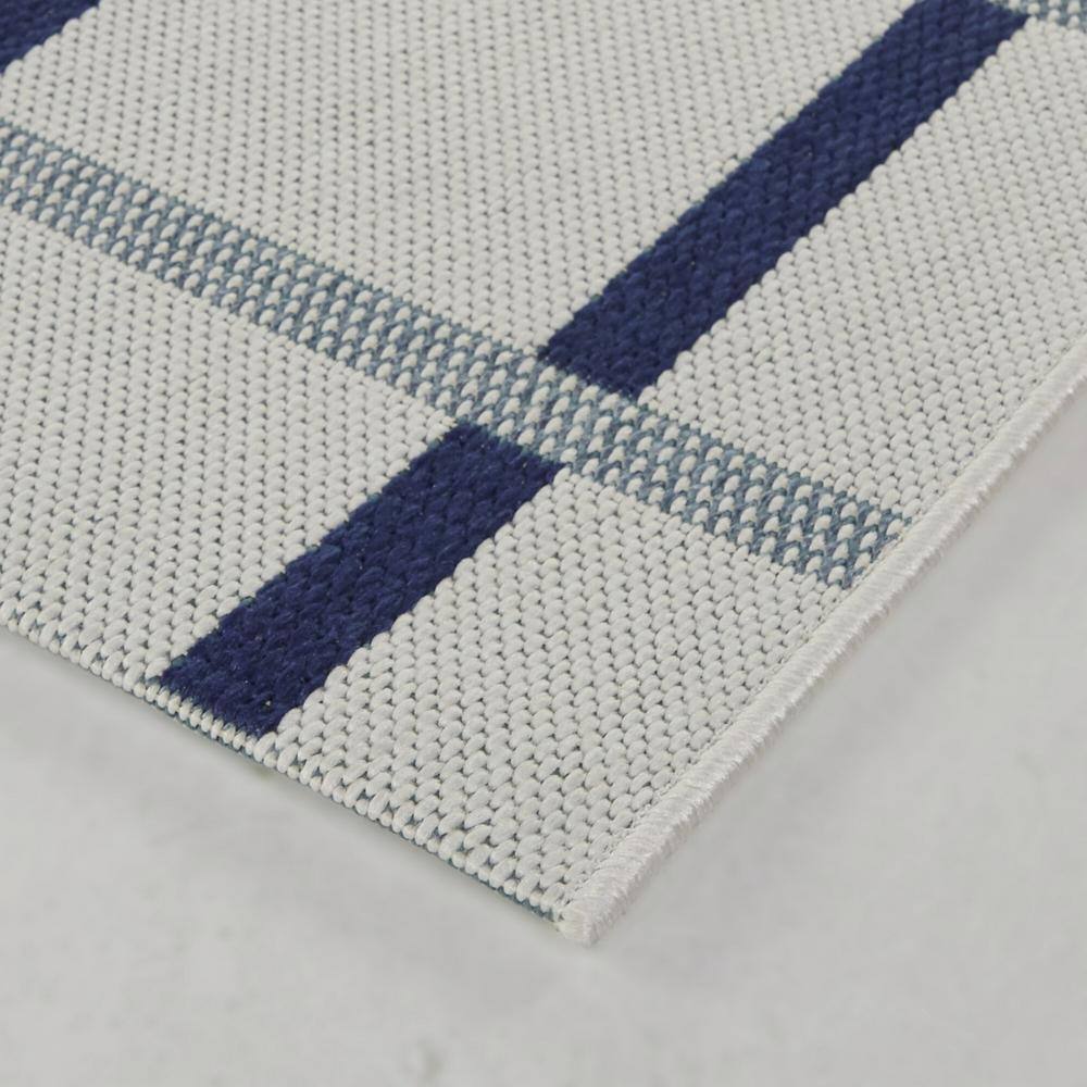 AUCT 17843rr - $108 Kramer Navy Blue 5 ft. x 7 ft. Geometric Indoor/Outdoor Area Rug - Image 4