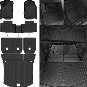 AUCT 18575 - $95 Custom Fit Floor Mats for Jeep Grand Cherokee 2016-2021, All Weather TPE Floor Liners