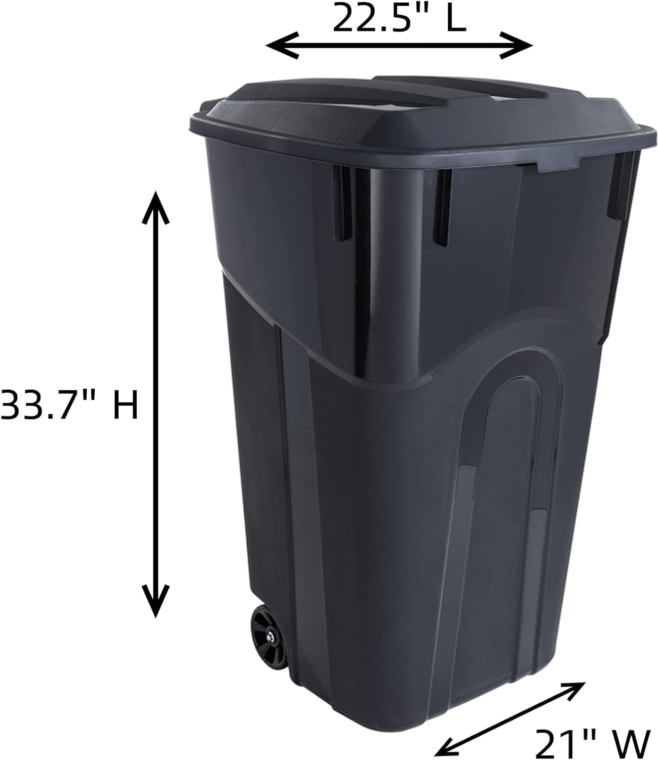 AUCT 17844tc - $190 United Solutions 32 Gallon Wheeled Outdoor Garbage Can with Attached Snap Lock Lid an - Image 2