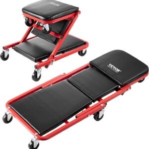 AUCT 18351 - VEVOR Foldable Z Garage Creeper, 36 in, 300 lbs Load Capacity Rolling Folding Mechanic Cre