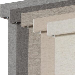 AUCT 19947 - $78 Persilux Blackout Roller Shades for Window Blinds,Cordless,Linen Fabric,Thermal Insula