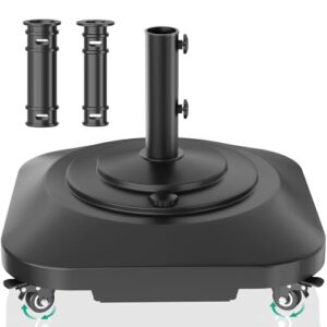 AUCT 19191 - $60 QZER Umbrella Base with Wheels, Umbrella Stand Heavy Duty 100lb Windproof