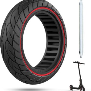AUCT 19423 - Cooryda 60/70-6.5 Scooter Tire, 10x2.50 Solid Scooter Tire 10 inch Electric Rubber Tubeles