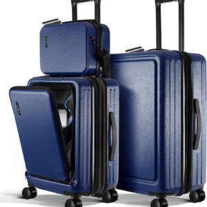 AUCT 19646 - $168 TRAVELARIM 3 Piece Luggage Sets, 20 Inch Carry On Luggage, 24 Inch Suitcase