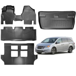 AUCT 18949 - $95 Floor Mats & Trunk Mat Fit for 2011-2017 Honda Odyssey 7-Seat
