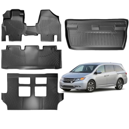 AUCT 18949 - $95 Floor Mats & Trunk Mat Fit for 2011-2017 Honda Odyssey 7-Seat