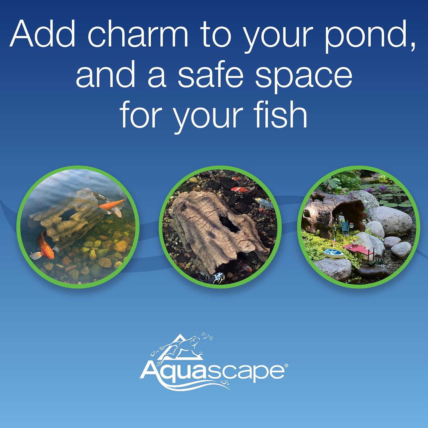AUCT 20218 - $106 Aquascape Faux Log Fish Cave for Pond, Koi Predator Control | 78324 - Image 2
