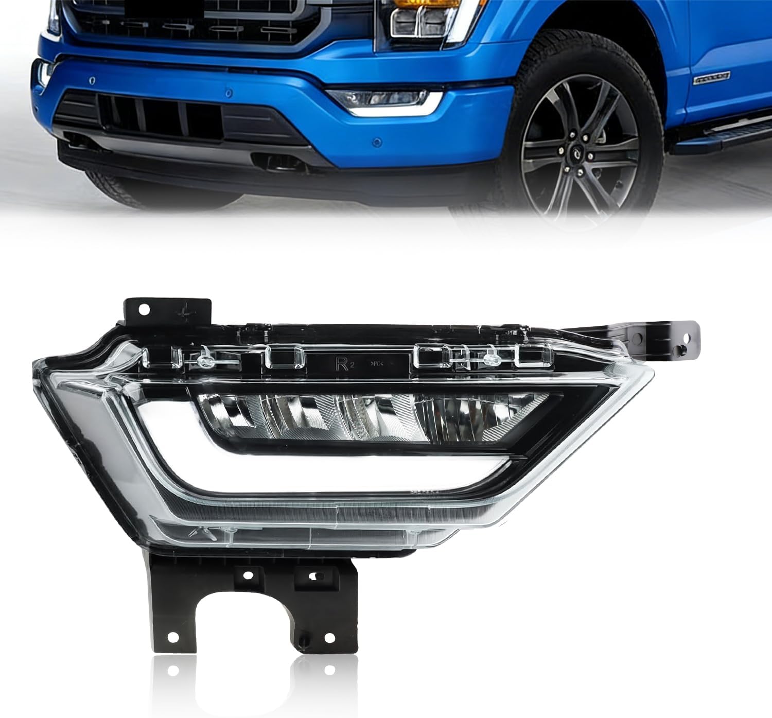 AUCT 18429 - $79 Upgraded LED Fog Lights Compatible with 2021-2023 Fo-rd F150, Right Passenger Side Fro