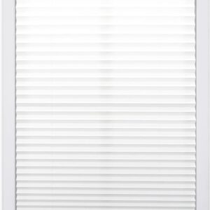 AUCT 19636 - DEZ FURNISHINGS Cordless 1" Light Filtering Pleated Shade, Fabric, 27"W x 72"H, White