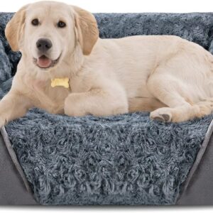 AUCT 18531 - Large Dog Bed for Large Medium Small Dogs, Rectangle Washable Orthopedic Dog Bed, Soft Cal