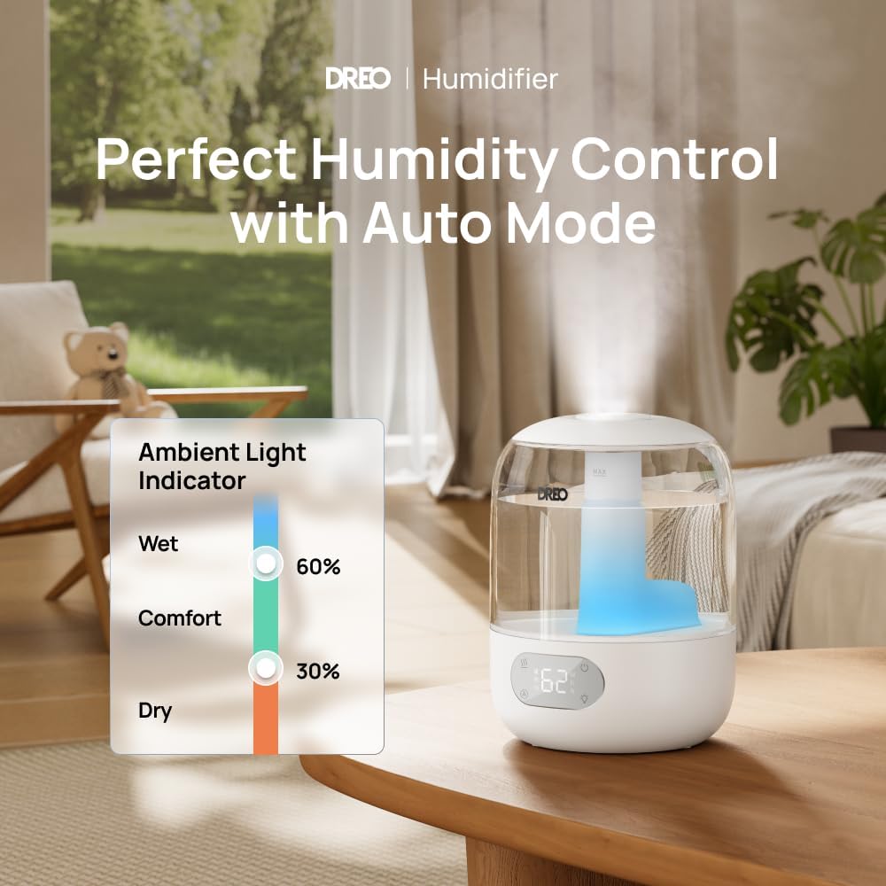 AUCT 19315 - DREO 3L Humidifiers for Bedroom, 30H Runtime, 26 dB Quiet, New Edition - Image 2