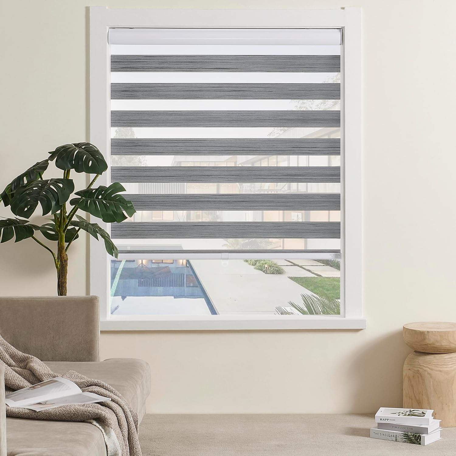 AUCT 18449 - Cordless Zebra Blinds Window Blind Zebra Shade Blinds for Windows Roller Sheer Shades Priv - Image 2