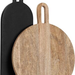 AUCT 18488 - $84 Kate and Laurel Staven Transitional Two-Piece Serving Boards Set; 7 x 22 and 14 x 18;