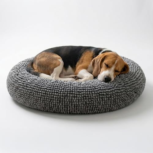 AUCT 18891 - $70 Muddy Mat Cloud K-9 Bed for Dogs & Cats, Soft & Relaxing Round Dog Bed, Chenille Mater