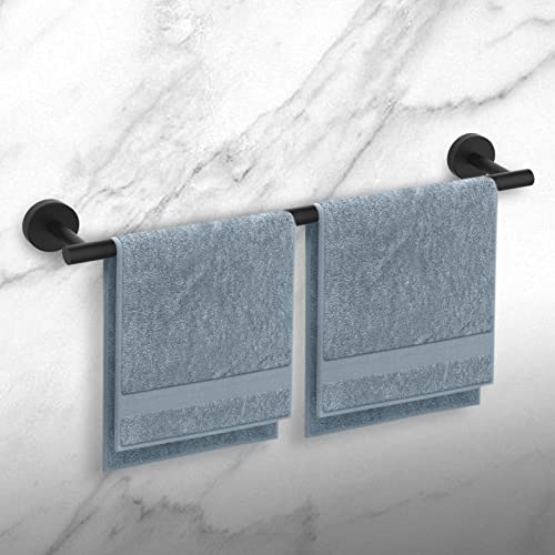 AUCT 18952 - Newfun 24 Inch Matte Black Bathroom Towel Bar, 2Pcs - Image 3