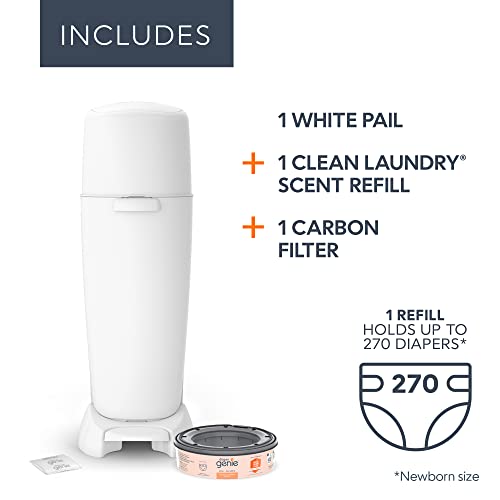 AUCT 18947 - $55 Diaper Genie Complete Diaper Pail (White) Includes 1 Refill (Holds 270 Newborn Diape - Image 2