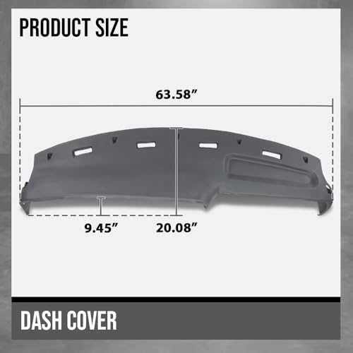 AUCT 18922 - $75 G-PLUS TPE Dashboard Fit Dodge Ram 1500 2500 3500 Truck 1994-1997 Gray - Image 4