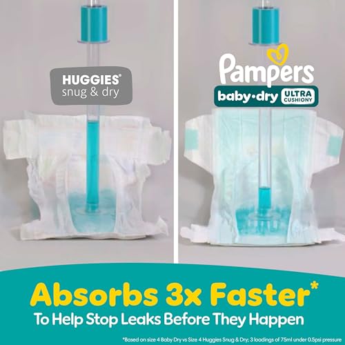 AUCT 18946 - Pampers Diapers - Baby Dry - Size 4, 92 Count, Absorbent Disposable Infant Diaper (Packagi - Image 4