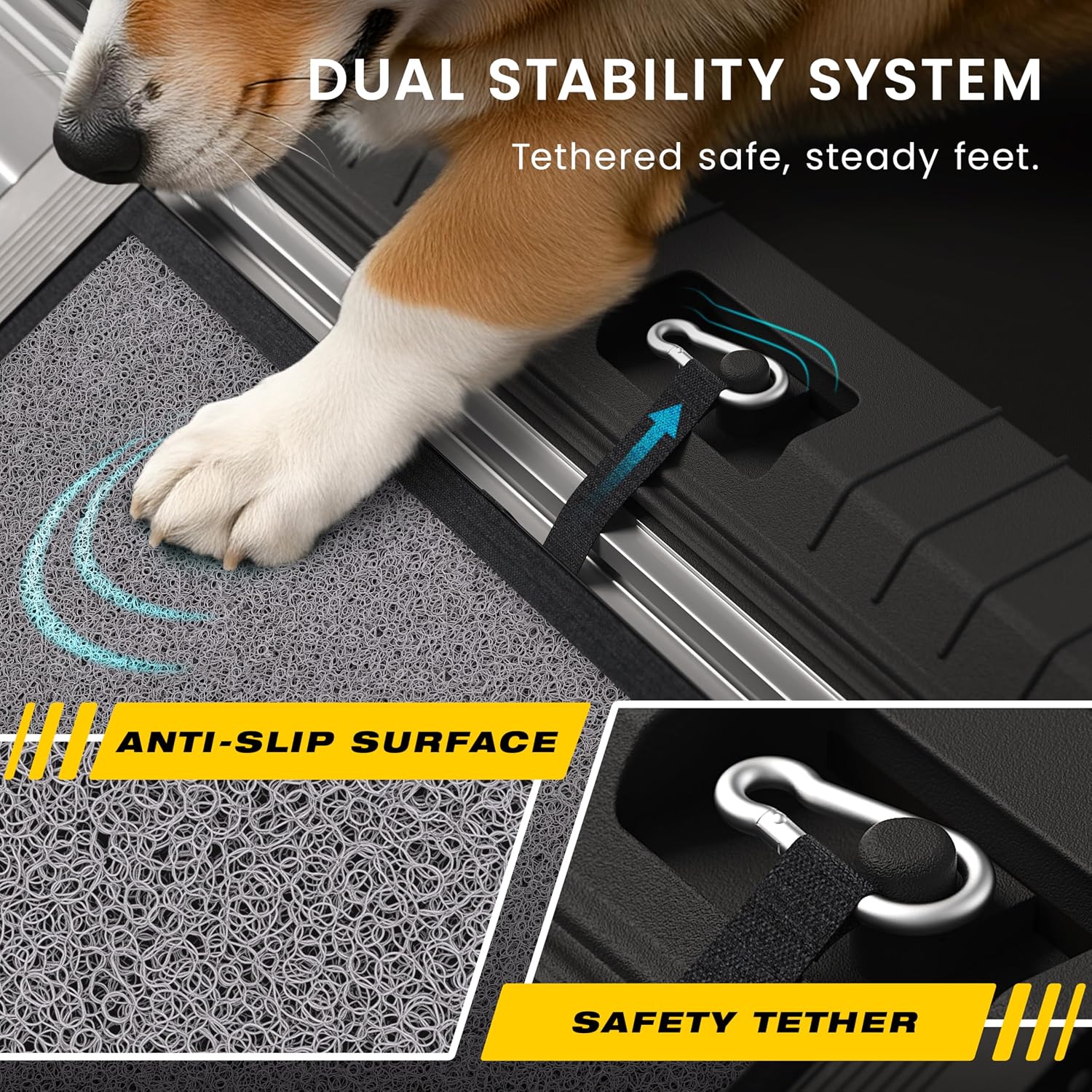 AUCT 18987 - $91 Dog Ramp for Car - 71" L x 17" W Portable Dog Ramp for Car - Image 3