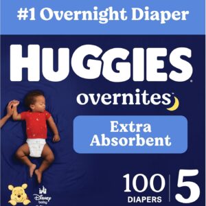 AUCT 19976 - Huggies Overnites Diapers Size 5, 100 Count (2 Packs of 50)