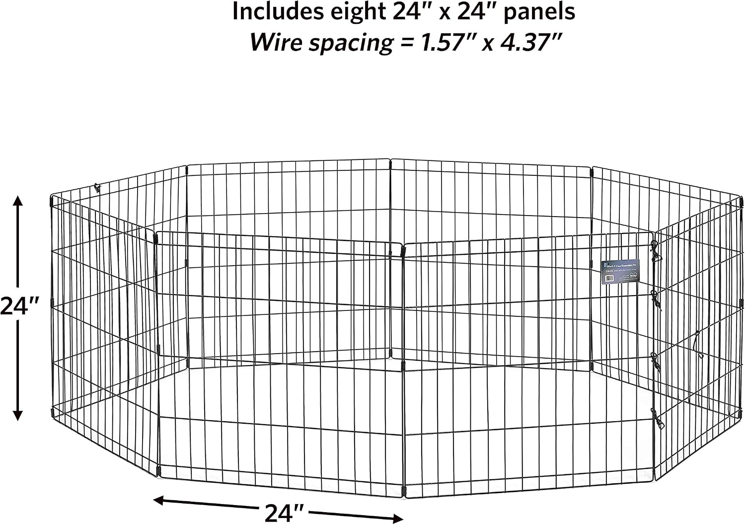 AUCT 20169 - Midwest 24-Inch Exercise Pen, No Door, 16 Sq Ft Play Area - Image 3