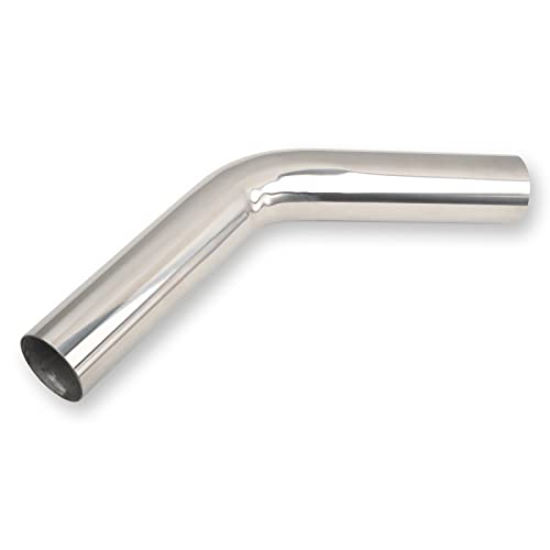 AUCT 18858 - 4 Inch 45 Degree DIY Custom Mandrel Exhaust Pipe Tube Pipe, T304 Stainless Steel, Universa