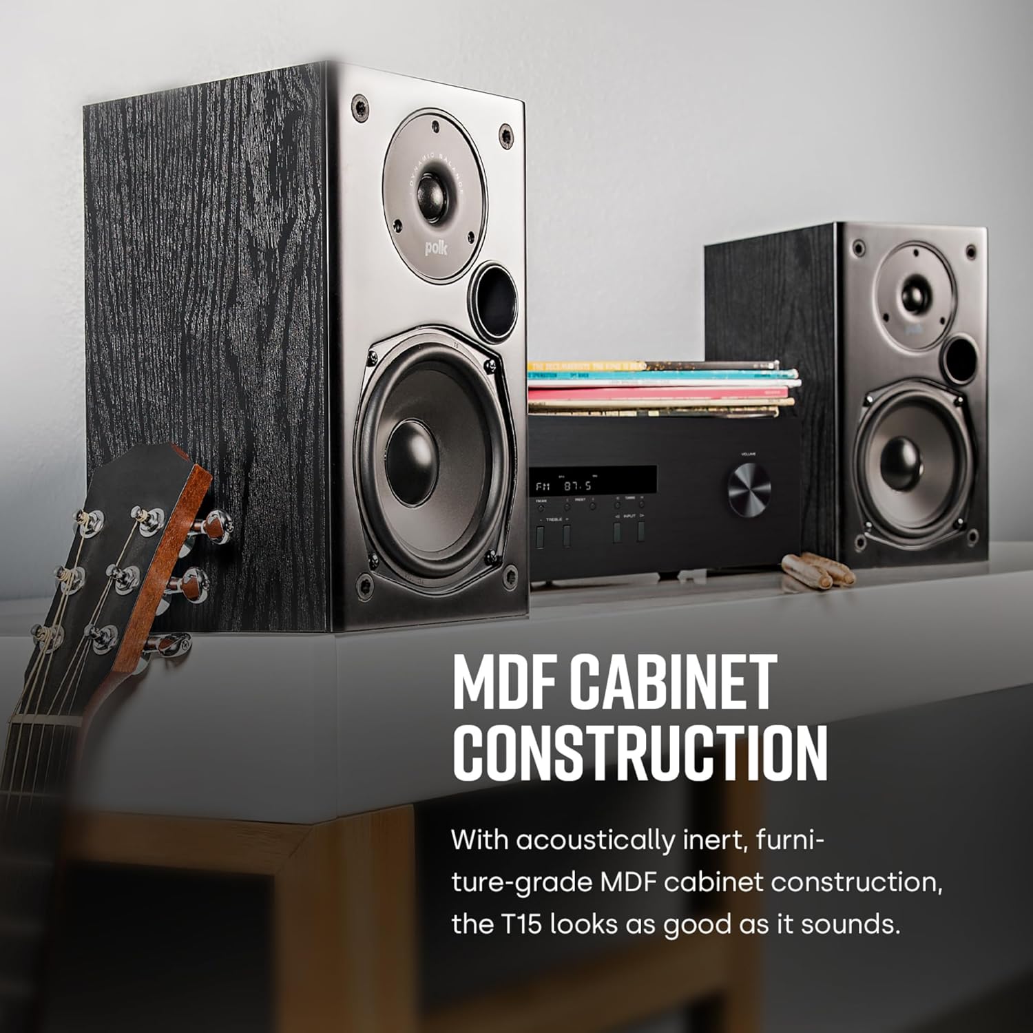 AUCT 18410 - $149 Polk Audio T15 100 Watt Home Theater Bookshelf Speakers, Black, 1 Pair - Image 3