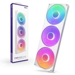 AUCT 19920 - $65 NZXT F420 RGB Core - 420mm Single-Frame RGB Fan Unit - White