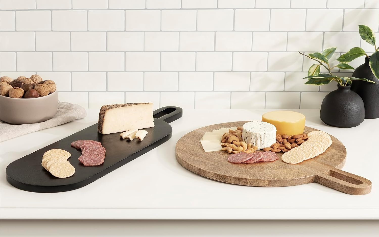 AUCT 18488 - $84 Kate and Laurel Staven Transitional Two-Piece Serving Boards Set; 7 x 22 and 14 x 18; - Image 4