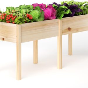 AUCT 19600 - $146 MIXC 333lbs Capacity Sturdy Wooden Raised Garden Bed Outdoors with Legs