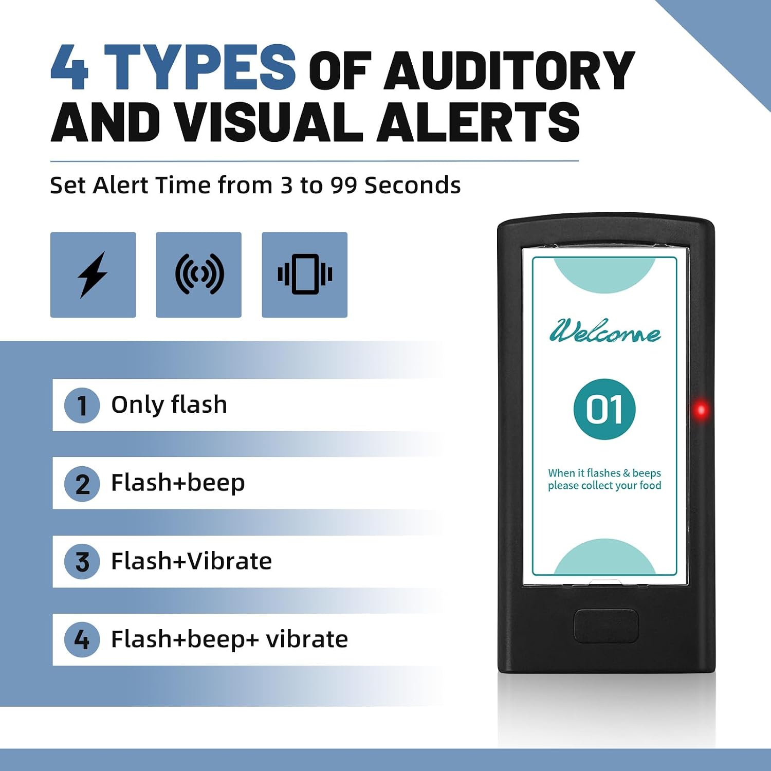 AUCT 18472 - $110 Buzzers for Restaurant, Social Distancing Keeping 20 Pagers | Rechargeable Pagers wit - Image 2