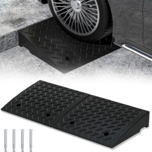 AUCT 18427 - $63 2 PCS Rubber Curb Ramps,4.2" Rise Height,5T Capacity Threshold Ramps for Loading Dock,